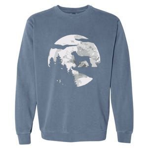 Cane Corso Dog Full Moon At Night Pet Owner Cane Corso Garment-Dyed Sweatshirt