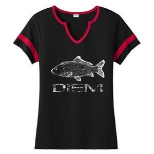 Carp (Carpe) Diem Fishing Fish Ladies Halftime Notch Neck Tee