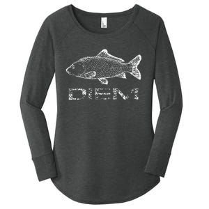 Carp (Carpe) Diem Fishing Fish Women's Perfect Tri Tunic Long Sleeve Shirt