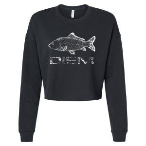 Carp (Carpe) Diem Fishing Fish Cropped Pullover Crew