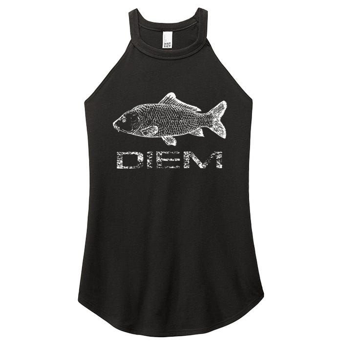 Carp (Carpe) Diem Fishing Fish Women's Perfect Tri Rocker Tank