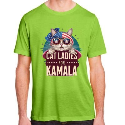 Cute Cat Design Cat Ladies For Kamala Adult ChromaSoft Performance T-Shirt