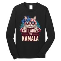 Cute Cat Design Cat Ladies For Kamala Long Sleeve Shirt