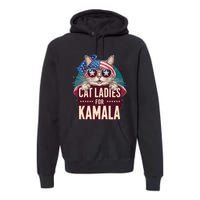 Cute Cat Design Cat Ladies For Kamala Premium Hoodie