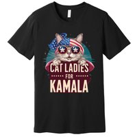 Cute Cat Design Cat Ladies For Kamala Premium T-Shirt