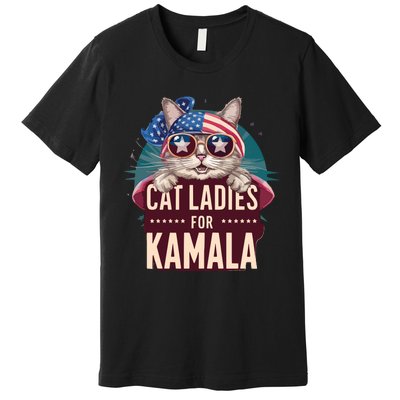 Cute Cat Design Cat Ladies For Kamala Premium T-Shirt