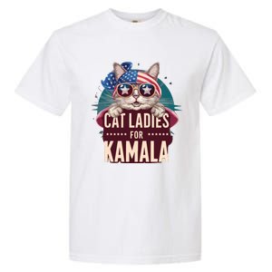 Cute Cat Design Cat Ladies For Kamala Garment-Dyed Heavyweight T-Shirt