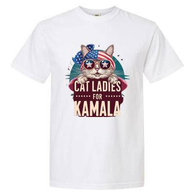 Cute Cat Design Cat Ladies For Kamala Garment-Dyed Heavyweight T-Shirt