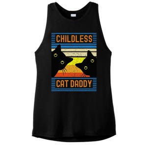 Childless Cat Daddy 2024 For President Cat Dad Ladies PosiCharge Tri-Blend Wicking Tank