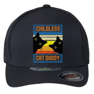 Childless Cat Daddy 2024 For President Cat Dad Flexfit Unipanel Trucker Cap