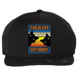 Childless Cat Daddy 2024 For President Cat Dad Wool Snapback Cap