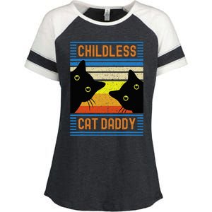 Childless Cat Daddy 2024 For President Cat Dad Enza Ladies Jersey Colorblock Tee