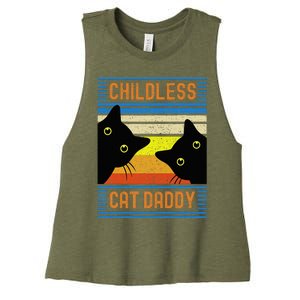 Childless Cat Daddy 2024 For President Cat Dad Women's Racerback Cropped Tank