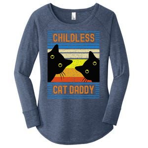 Childless Cat Daddy 2024 For President Cat Dad Women's Perfect Tri Tunic Long Sleeve Shirt