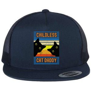 Childless Cat Daddy 2024 For President Cat Dad Flat Bill Trucker Hat