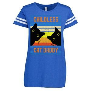 Childless Cat Daddy 2024 For President Cat Dad Enza Ladies Jersey Football T-Shirt