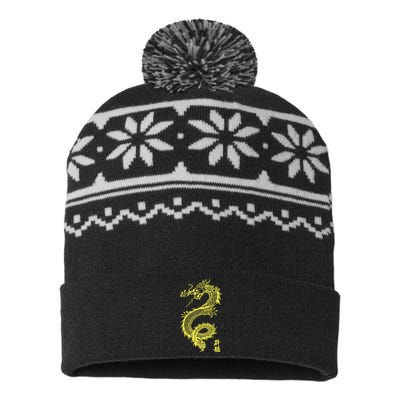 Cool Chinese Dragon USA-Made Snowflake Beanie