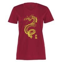 Cool Chinese Dragon Women's Momentum V-Neck T-Shirt