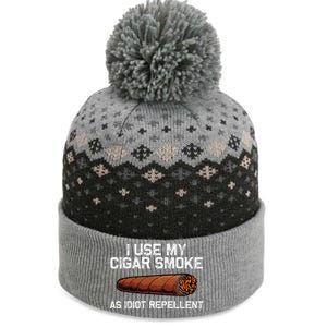 Cool Cigar Dad Tobacco Smoker Cigar Lovers Smoking The Baniff Cuffed Pom Beanie