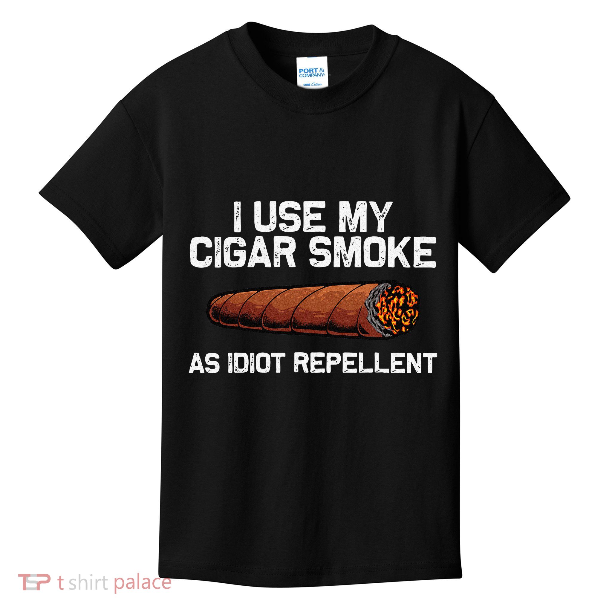 Cool Cigar Dad Tobacco Smoker Cigar Lovers Smoking Kids T-Shirt