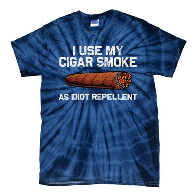 Cool Cigar Dad Tobacco Smoker Cigar Lovers Smoking Tie-Dye T-Shirt