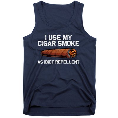 Cool Cigar Dad Tobacco Smoker Cigar Lovers Smoking Tank Top