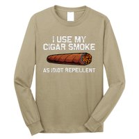 Cool Cigar Dad Tobacco Smoker Cigar Lovers Smoking Long Sleeve Shirt