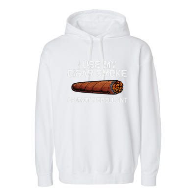 Cool Cigar Dad Tobacco Smoker Cigar Lovers Smoking Garment-Dyed Fleece Hoodie