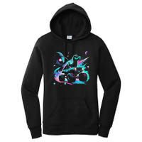 Cool Camel Driving Monster Truck In Cosmic Space Women's Pullover Hoodie