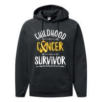 Childhood Cancer Design For A Childhood Cancer Survivor Performance Fleece Hoodie