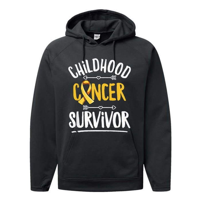 Childhood Cancer Design For A Childhood Cancer Survivor Performance Fleece Hoodie