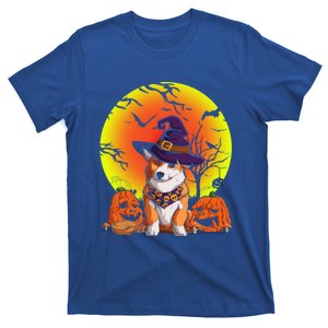 Cute Corgi Dog Witch Halloween Costume Funny Dog Lovers Great Gift T-Shirt