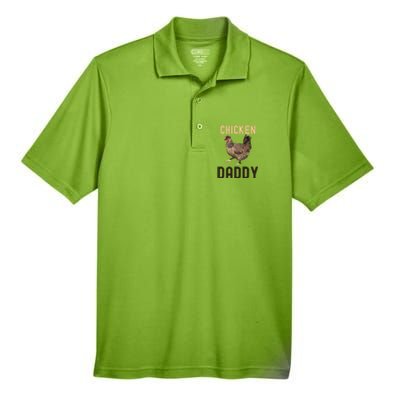 Cool Chicken Daddy Gift Chicken Dad Farmer Poultry Gift Men's Origin Performance Pique Polo