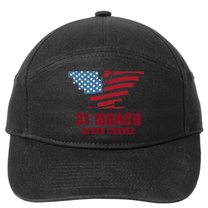 Cesar Chavez Day March 31 Si Se Puede 7-Panel Snapback Hat