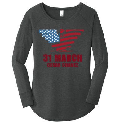 Cesar Chavez Day March 31 Si Se Puede Women's Perfect Tri Tunic Long Sleeve Shirt