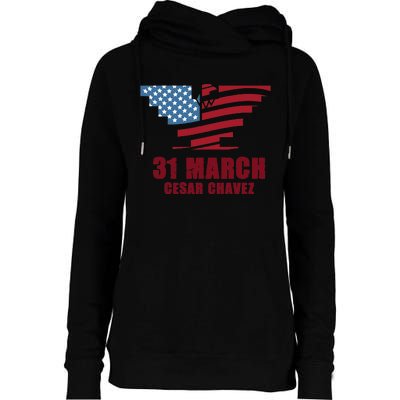 Cesar Chavez Day March 31 Si Se Puede Womens Funnel Neck Pullover Hood