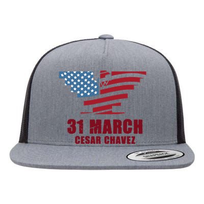 Cesar Chavez Day March 31 Si Se Puede Flat Bill Trucker Hat