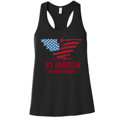 Cesar Chavez Day March 31 Si Se Puede Women's Racerback Tank