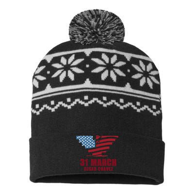 Cesar Chavez Day March 31 Si Se Puede USA-Made Snowflake Beanie