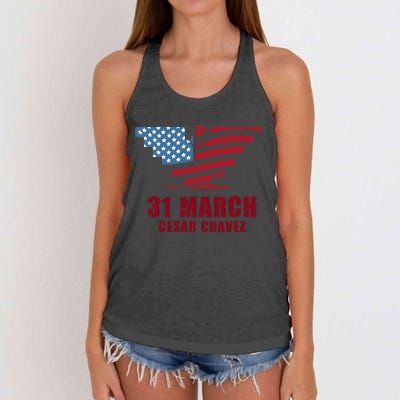 Cesar Chavez Day March 31 Si Se Puede Women's Knotted Racerback Tank