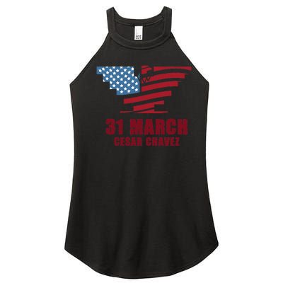 Cesar Chavez Day March 31 Si Se Puede Women's Perfect Tri Rocker Tank