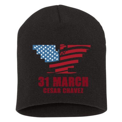 Cesar Chavez Day March 31 Si Se Puede Short Acrylic Beanie