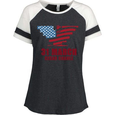 Cesar Chavez Day March 31 Si Se Puede Enza Ladies Jersey Colorblock Tee