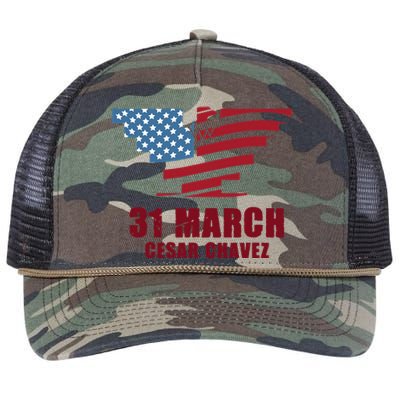 Cesar Chavez Day March 31 Si Se Puede Retro Rope Trucker Hat Cap