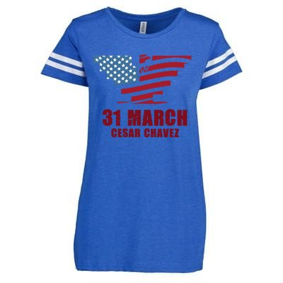 Cesar Chavez Day March 31 Si Se Puede Enza Ladies Jersey Football T-Shirt