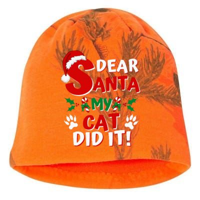 Cat Christmas Dear Santa My Cat Did It Pajama Kati - Camo Knit Beanie