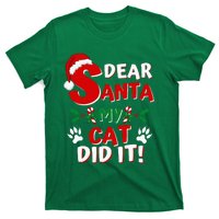 Cat Christmas Dear Santa My Cat Did It Pajama T-Shirt