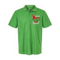 Cat Christmas Dear Santa My Cat Did It Pajama Softstyle Adult Sport Polo