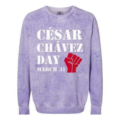 Cesar Chavez Day March 31 funny president Colorblast Crewneck Sweatshirt