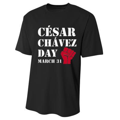 Cesar Chavez Day March 31 funny president Performance Sprint T-Shirt